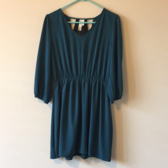 Pink Owl Dresses & Skirts - Teal and black lace dress. Great condition!!